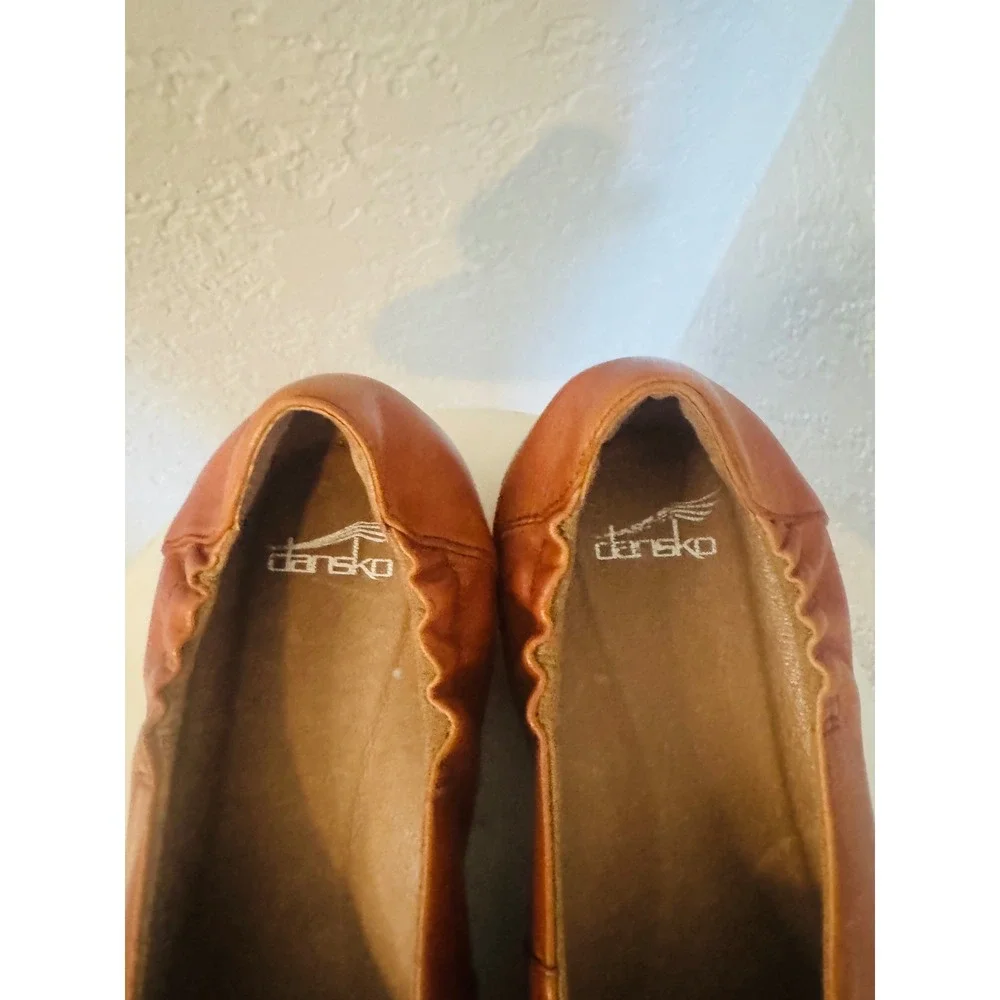 Dansko Kiri Women's Slip on Leather‎ Flat Size 8.5 (Euro 39), Brown, NWOT
